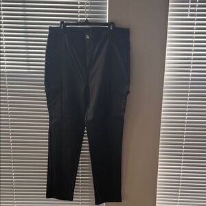 Women's Black Faux Leather Jeans